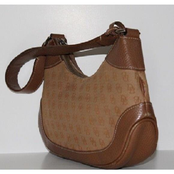 Vintage Dooney and Bourke; Tan Signature; Hobo; Shoulder Strap; Tag Inside - Picture 2 of 5